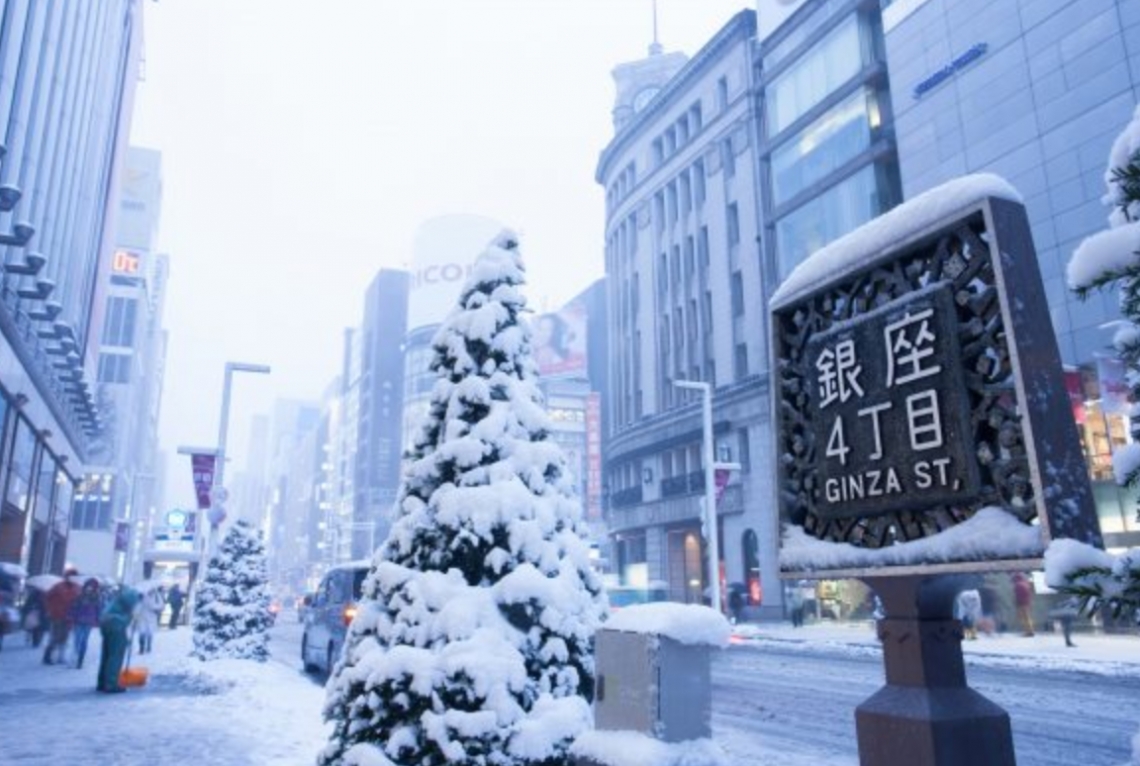 Opady śniegu w Tokio - ostrzeżenie przed opóźnieniami pociągów